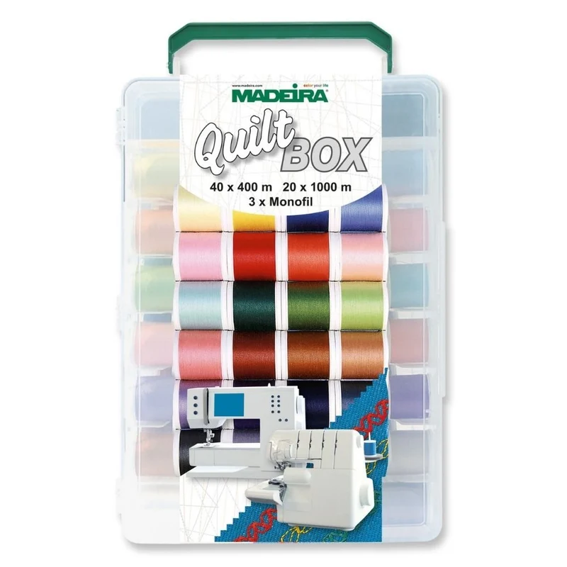 Madeira Aerofil No.120 Quiltbox (63 Spulen)