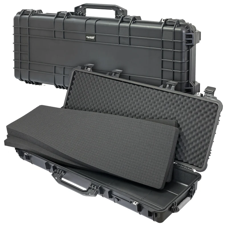 Outdoor Waffenkoffer für Langwaffen ODK200, Wasserdichter IP67 Gewehrkoffer mit Rasterschaumstoff, HMF ODK200