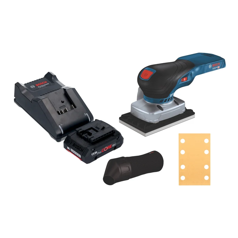 Bosch GSS 18V-13 Professional Akku Schwingschleifer 18 V 100 x 110 mm + 1x ProCORE Akku 4,0 Ah + Ladegerät